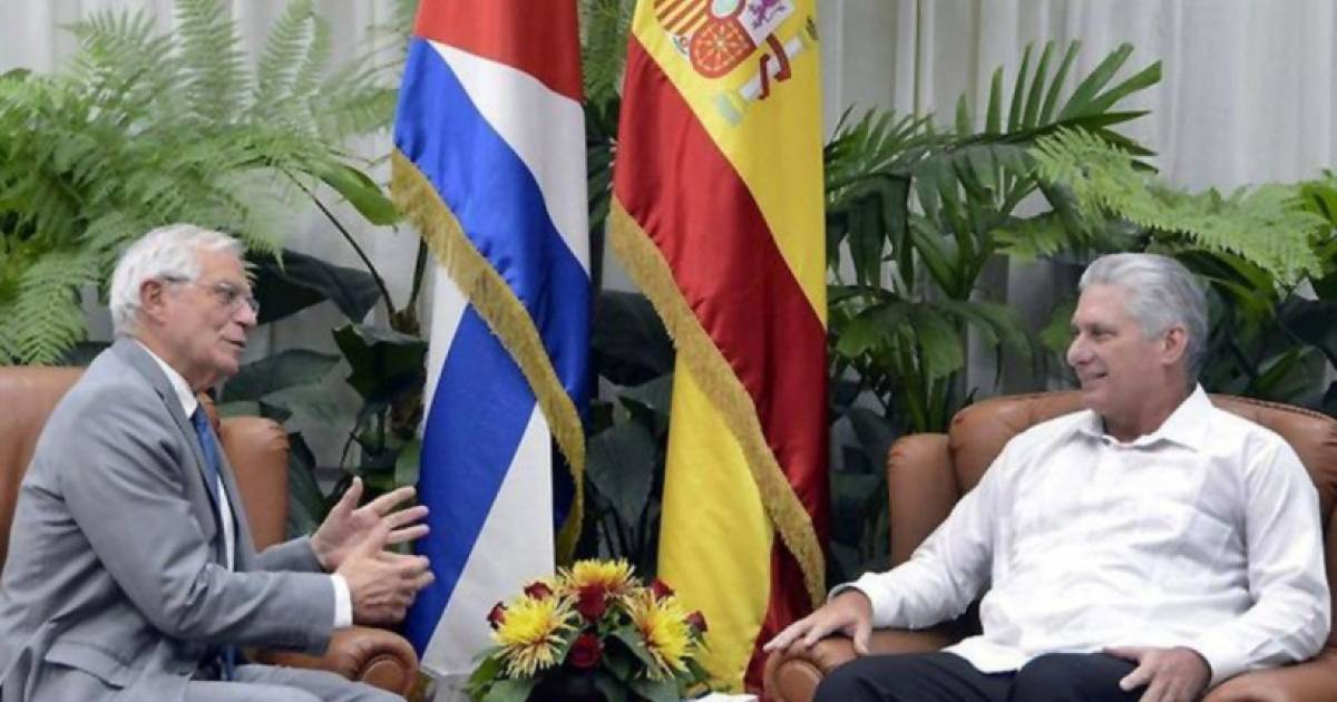 José Borrell, Comisario europeo de Exteriores y Díaz Canel © Periódico cubano