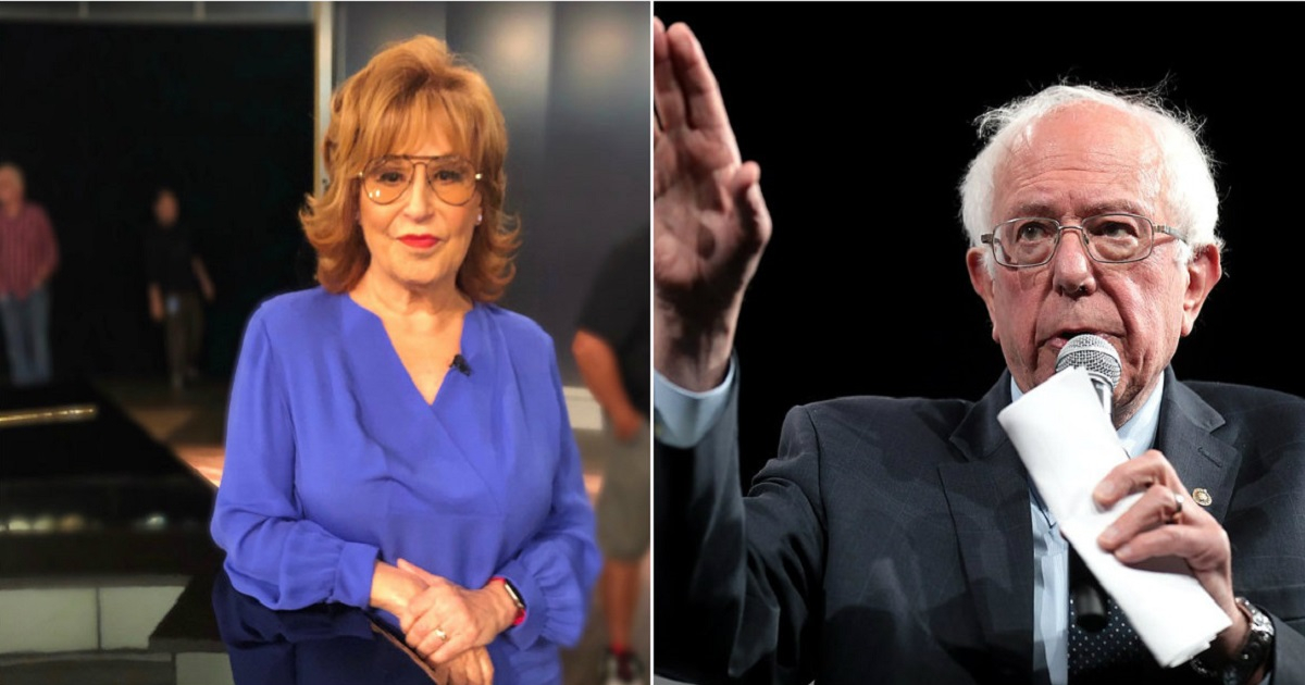 Joy Behar y Bernie Sanders © Collage Twitter/@JoyVBehar/Wikimedia Commons