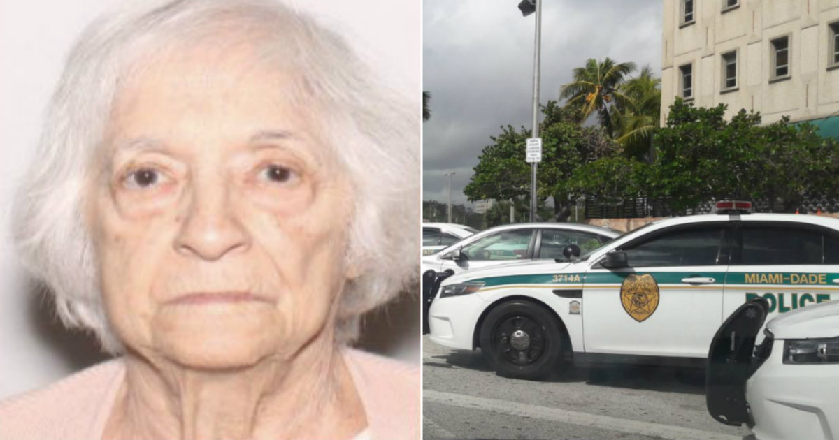 La anciana Ignacia Areu, de 86 años, se encuentra en paradero desconocido © Miami-Dade Police / CiberCuba