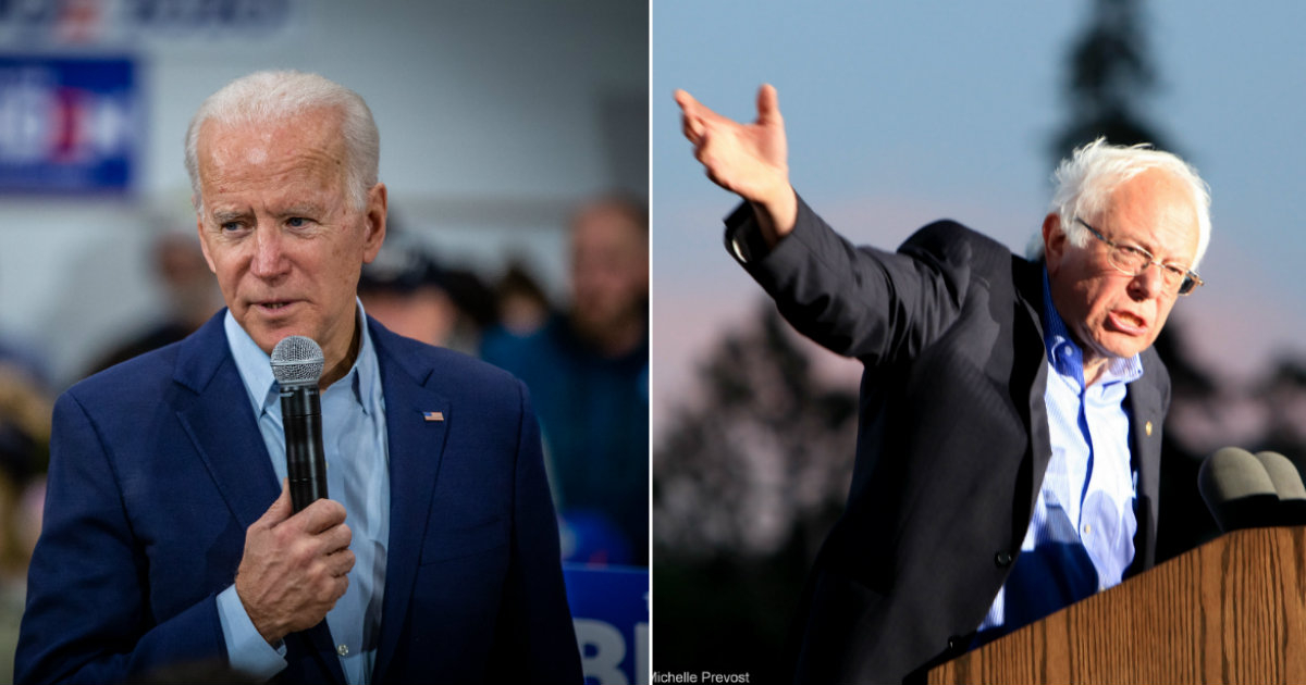 Los candidatos demócratas Joe Biden y Bernie Sanders © Flickr / /Phil Roeder / Shelly Prevost
