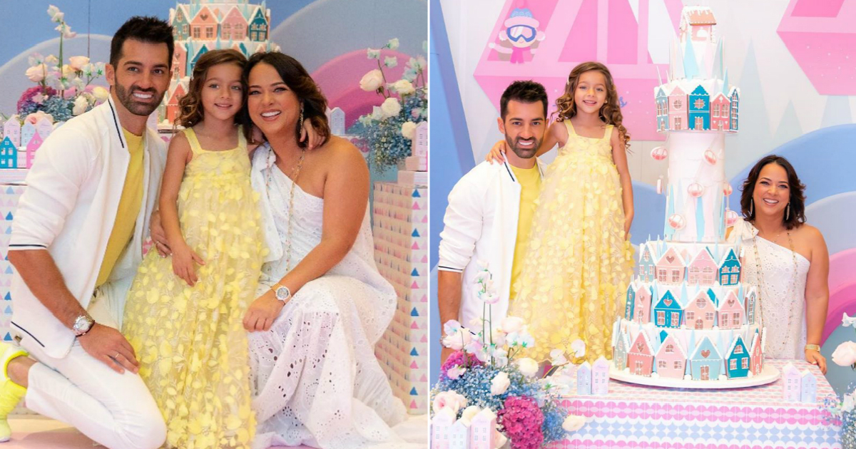 Adamari López y Toni Costa con su hija Alaïa © Instagram / Toni Costa