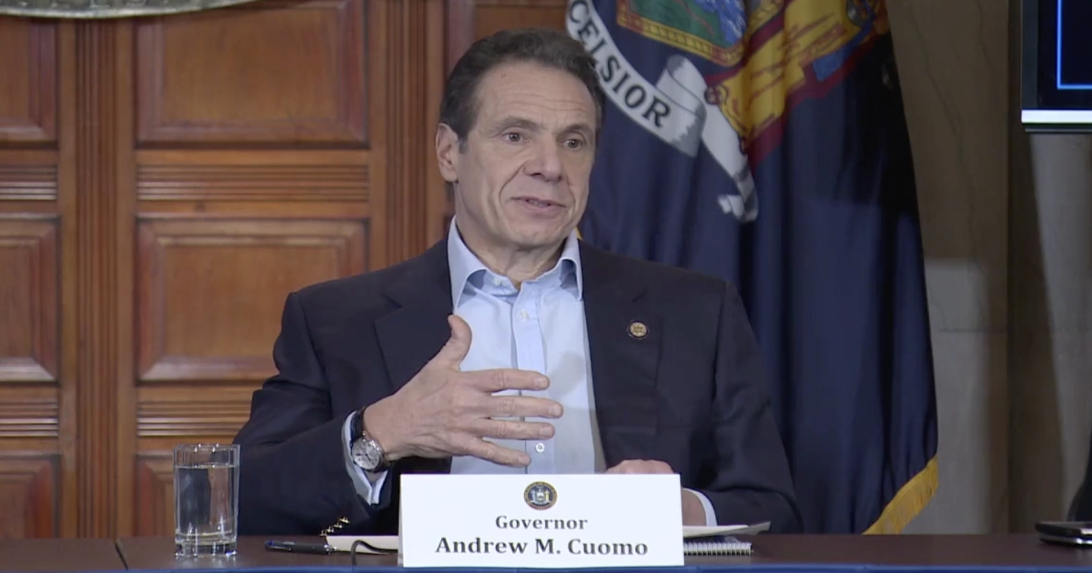 Andrew Cuomo, gobernador de Nueva York en la conferencia de prensa. © Captura de pantalla