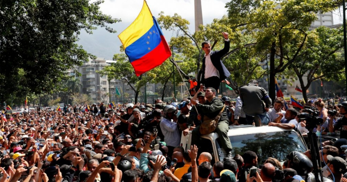 Juan Guaidó, en una manifestación en Venezuela. (imagen de archivo) © Centro de Comunicación Nacional de la presidencia interina de Venezuela