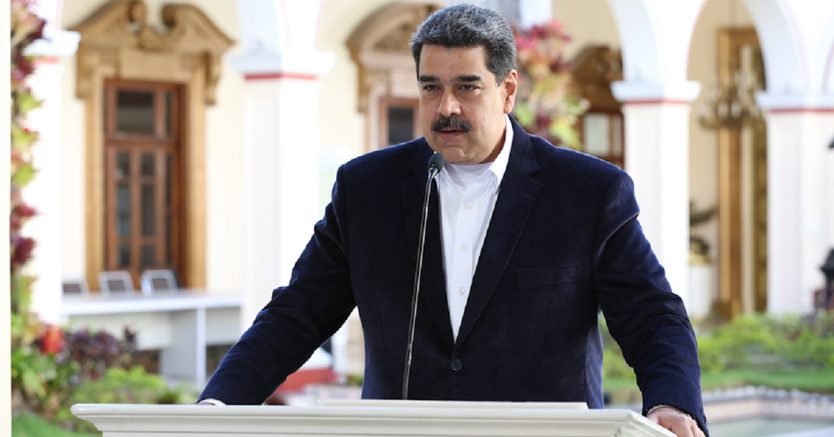 Nicolás Maduro desde el Palacio de Miraflores © Twitter @PresidencialVen
