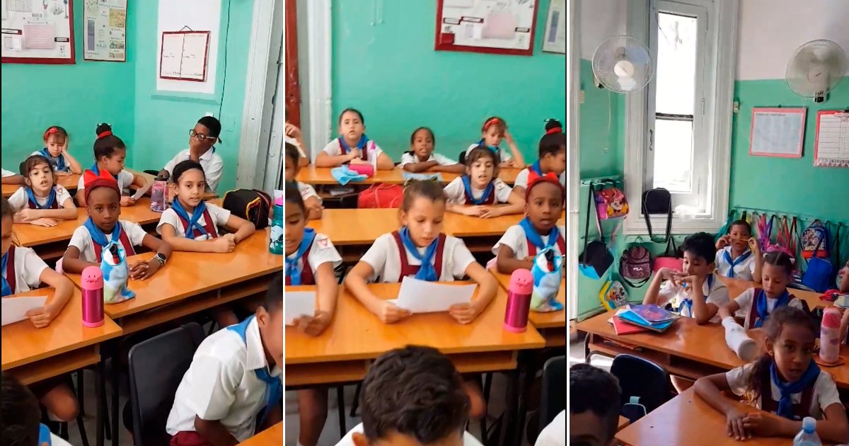 Niños en una escuela del Vedado cantan "Bella Ciao" © Facebook/Alessandra Ferrelli