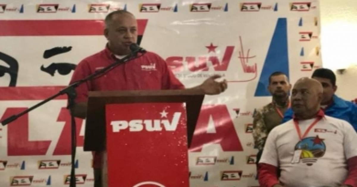 Diosdado Cabello, Venezuela © Twitter / Con el mazo dando