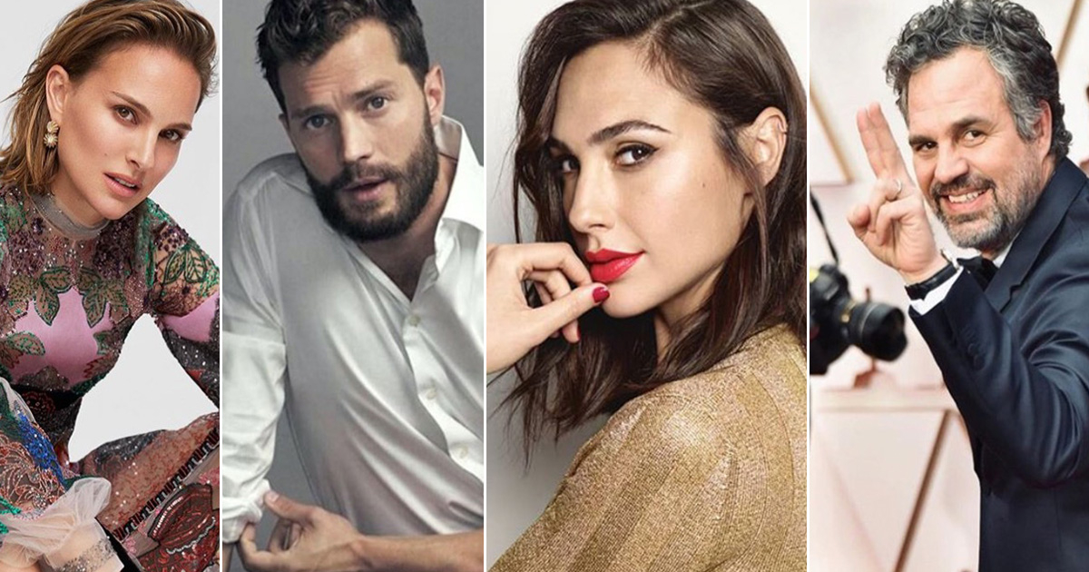 Natalie Portman, Jamie Dornan, Gal Gadot, Mark Ruffalo © Instagram de los artistas
