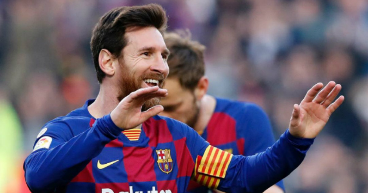 Leo Messi, con el brazalete de capitán, festeja un gol ante el Eibar © Instagram / leomessi