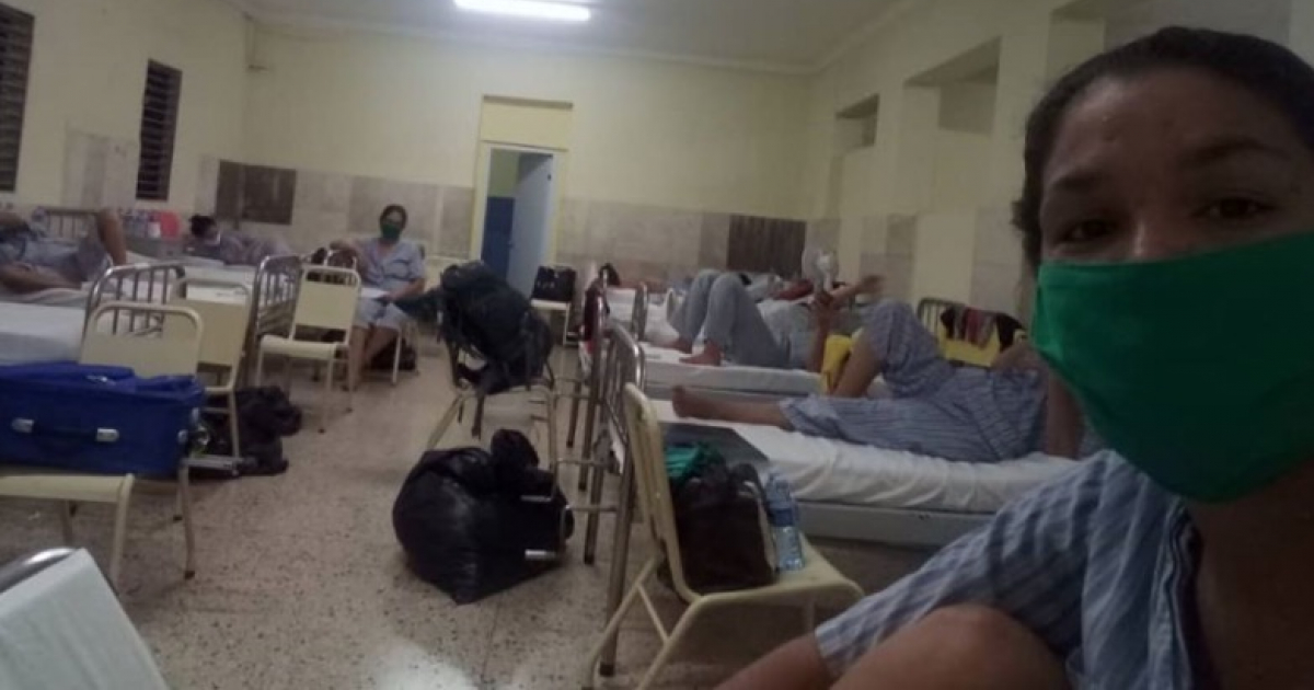 Sala de pacientes con coronavirus en la Clínica Internacional de Cienfuegos © Facebook / Cuban Journalist