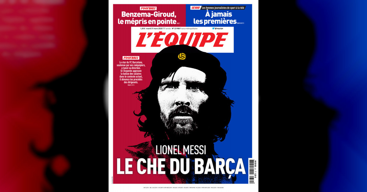 La imagen de Messi mezclada con la del Che Guevara © Twitter / L´Equipe