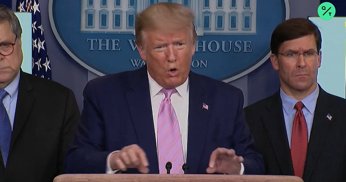 Trump en conferencia de prensa este miércoles en la Casa Blanca. © Captura de Youtube