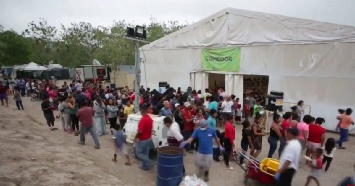 Campamento de migrantes en México © Captura de Video / Telemundo 51