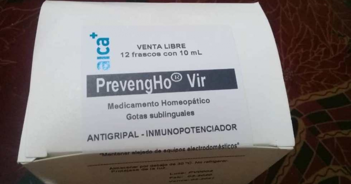Medicamento homeopático cubano PrevengHo Vir © MINSAP