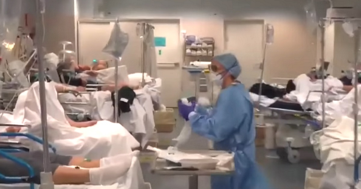 Imagen de un hospital en Italia atendiendo casos de coronavirus. © Captura de Youtube/CBS