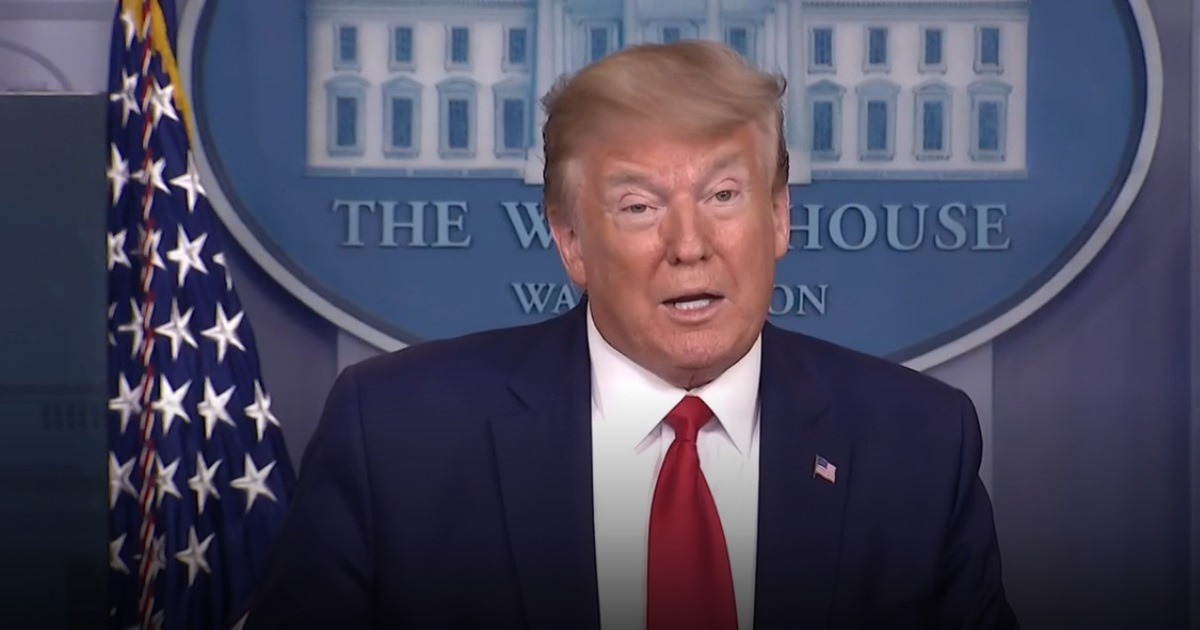 Donald Trump en la Casa Blanca © Captura de video / Casa Blanca (06/04/2020)