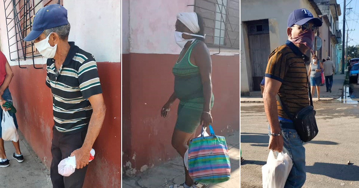 Cubanos haciendo compras © CiberCuba