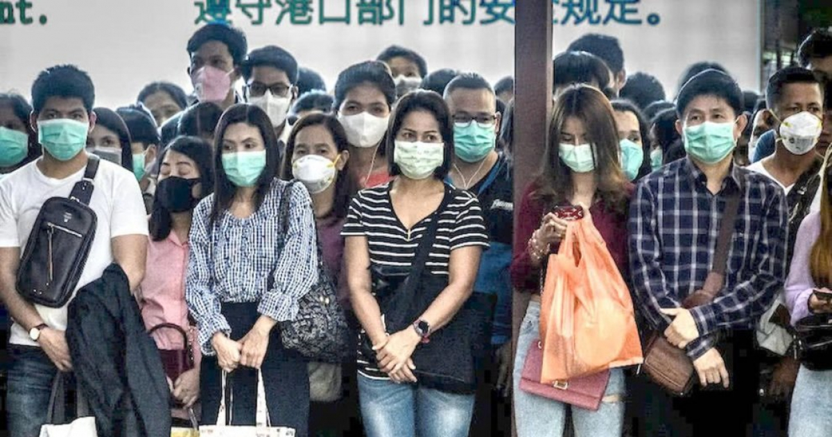 Personas con nasobuco para protegerse del coronavirus © Reporte Ya/Twitter