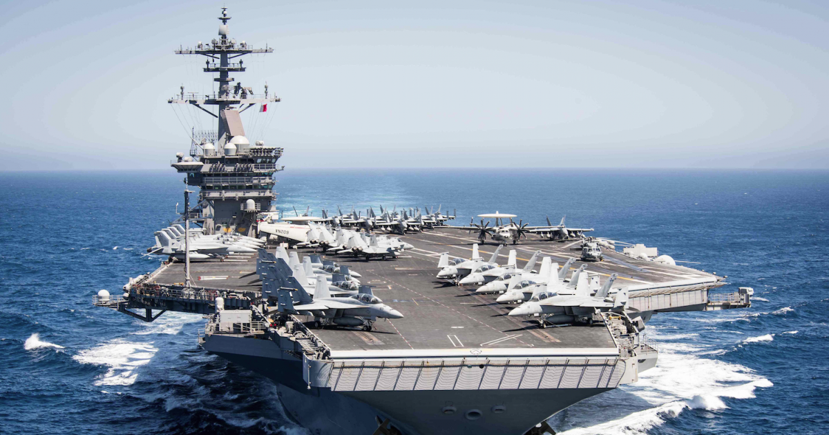 Imagen del portaaviones USS Theodore Roosevelt © Twitter