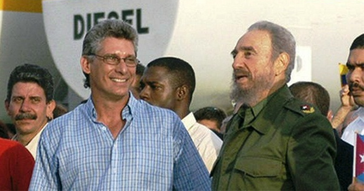 Miguel Díaz Canel y Fidel Castro © Radio Cadena Agramonte