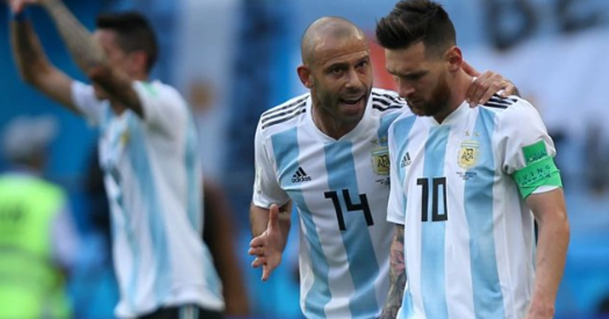 Masche y Messi, en un partido de la albiceleste. © Twitter / DiarioOle