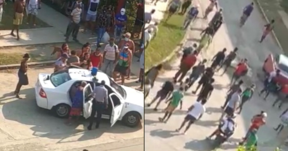Policía cubana agrede a joven © Mileydi Salcedo/Facebook