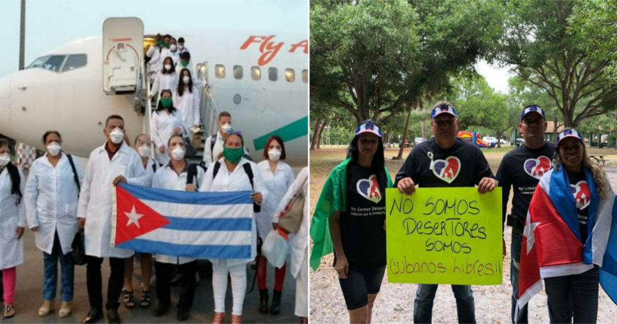 Misión de médicos cubanos / Médicos cubanos "desertores" © Collage CiberCuba