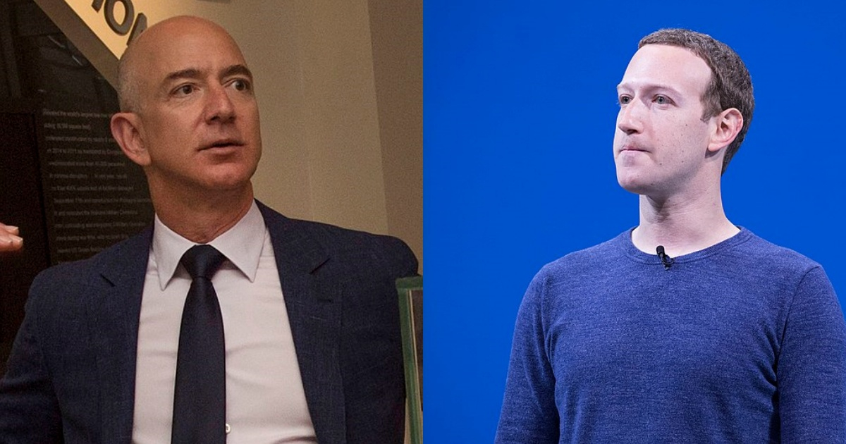  Jeff Bezos y Mark Zuckerberg © Wikipedia Commons