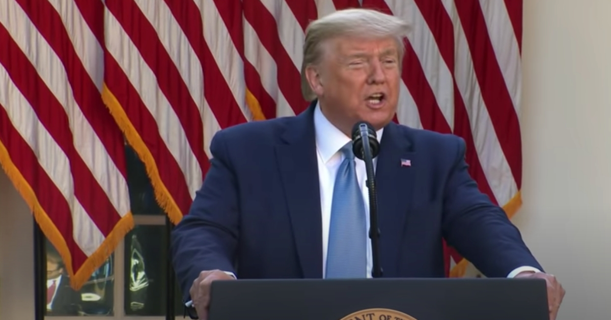Donald Trump, en conferencia de prensa desde la Casa Blanca. © Captura de pantalla de YouTube