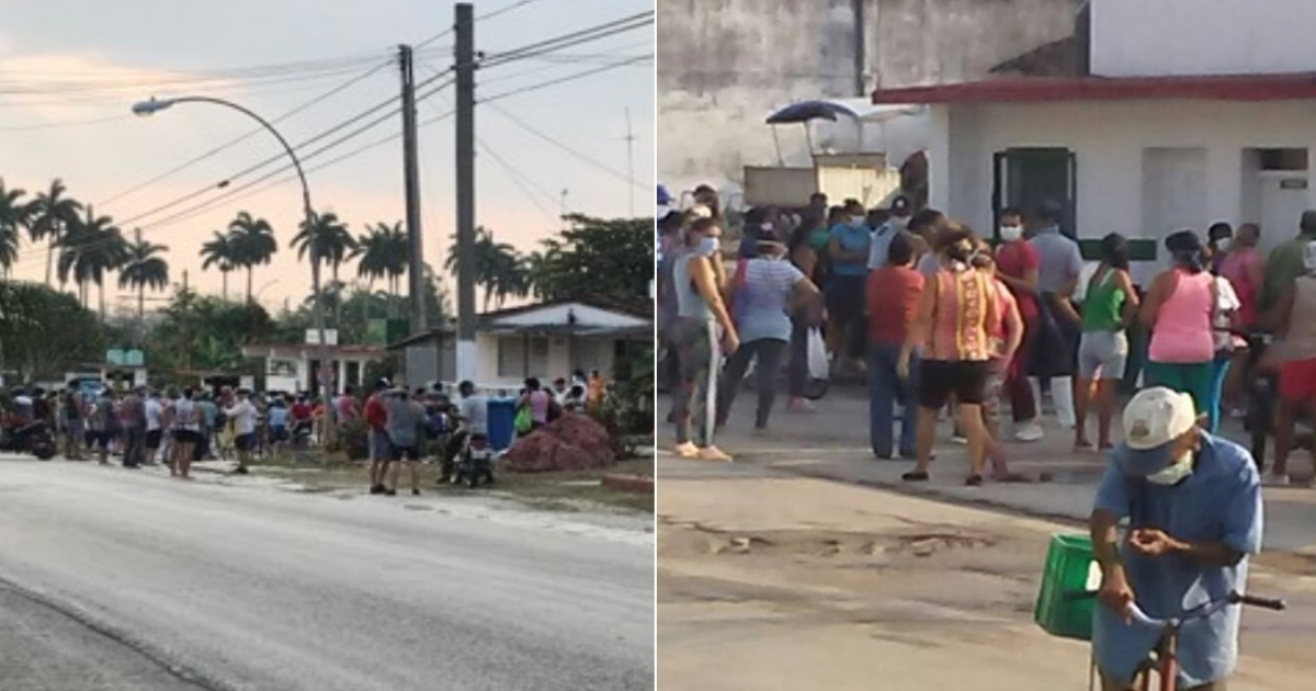 Colas en Camajuaní. (imagen de referencia) © Collage con Facebook