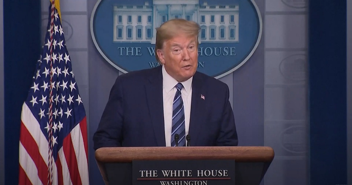 Trump durante conferencia de prensa en la Casa Blanca © Captura de Youtube