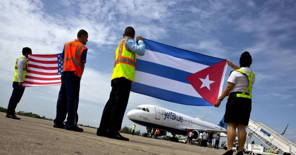 Avión de JetBlue en La Habana en una imagen de archivo © Cubadebate