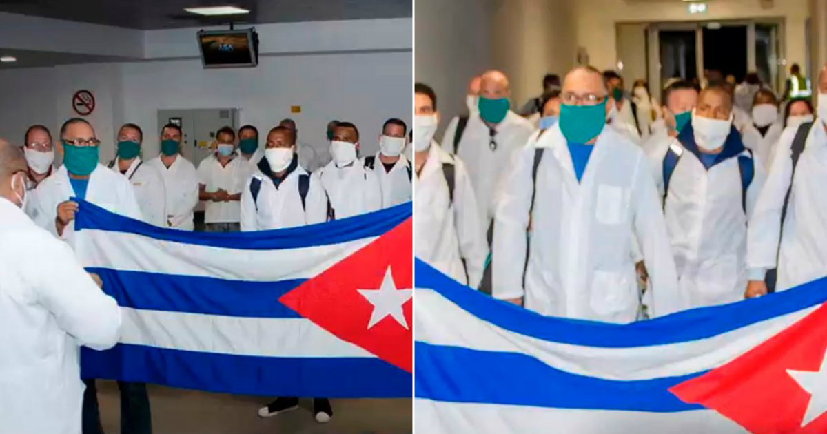Los profesionales sanitarios cubanos a su llegada a Cabo Verde © Twitter / Cancillería de Cuba