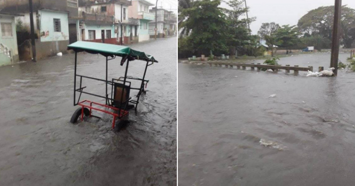 Calles inundadas en Guanajay, Artemisa © Facebook / Armando Caymares