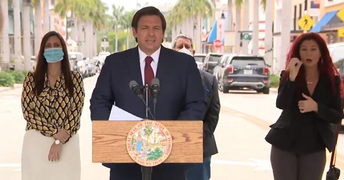 Ron DeSantis © WSVN-TV/Facebook live