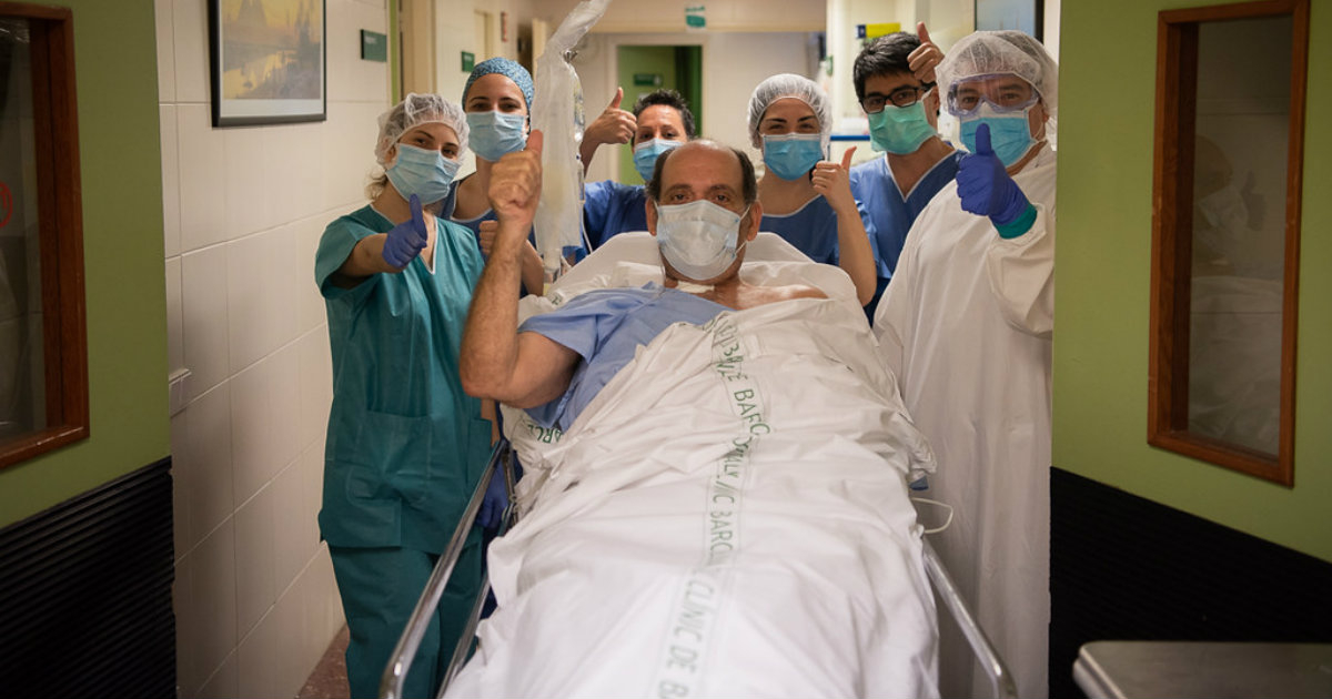 Paciente recuperado en el Hospital Clínic de Barcelona © Flickr / Hospital CLÍNIC / Francisco Àvia