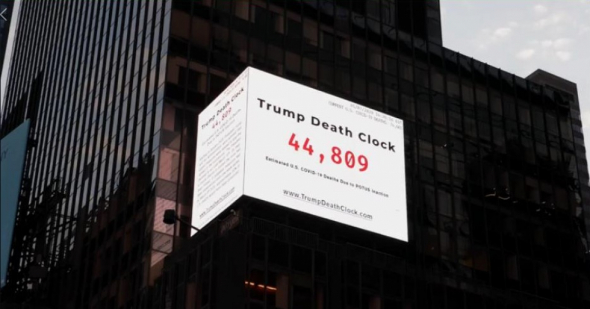 Reloj de la Muerte de Trump © Captura de video de Facebok