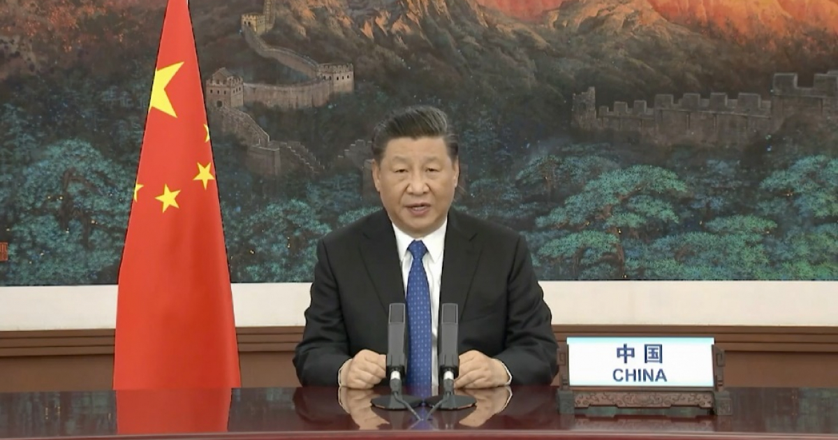 El presidente chino, durante su intervención en video para la Asamblea de la OMS © Screenshot