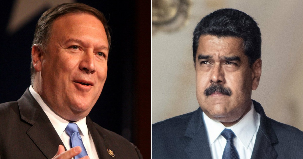 Mike Pompeo y Nicolás Maduro © Wikipedia 