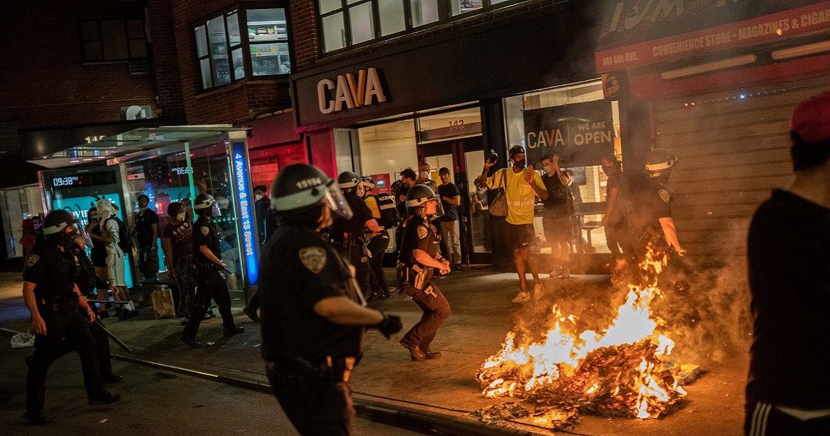 Protestas en Nueva York © Twitter / Roy Greenslade