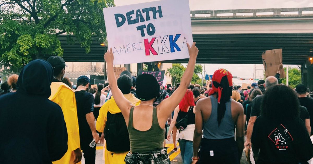 Imagen de las protestas en el Sur de Florida © Twitter /Vicky Cairrao