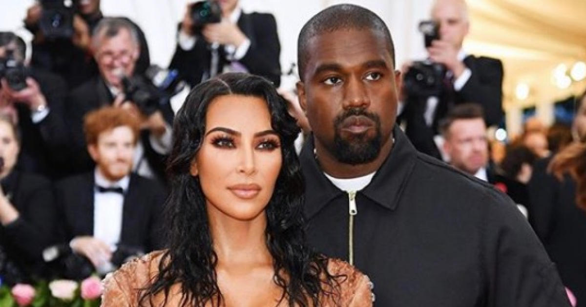 Kanye West junto a su esposa Kim Kardashian © Instagram del artista
