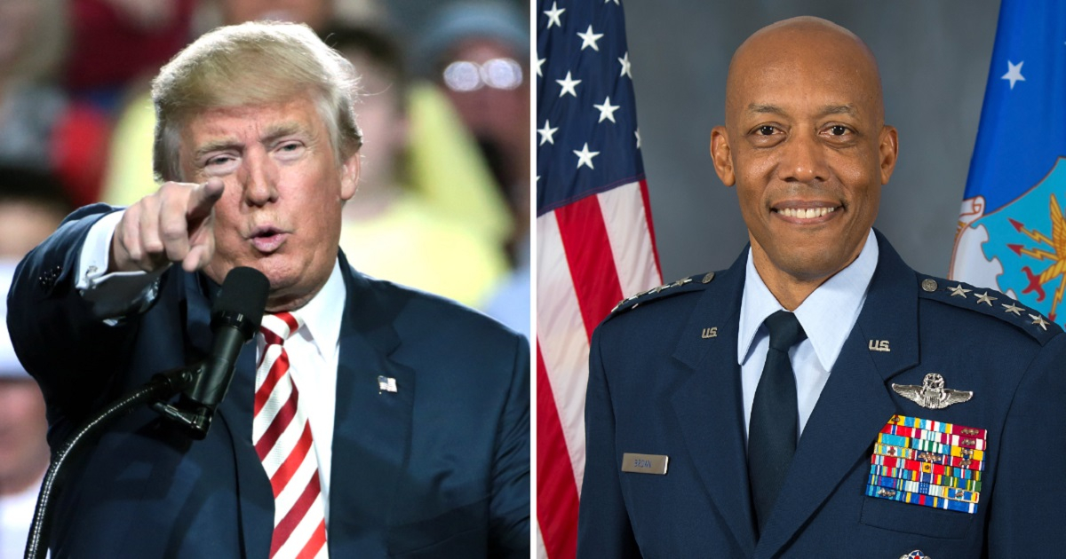 Donald Trump y Charles Brown. © Collage Flickr / Gage Skidmore / U.S. Indo-Pacific Command