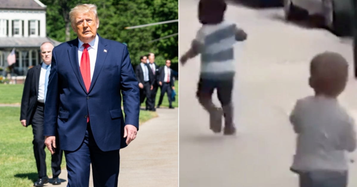 Donald Trump y fragmento del video editado. © Collage con Flickr / The White House - Shealah Craighead y captura de pantalla