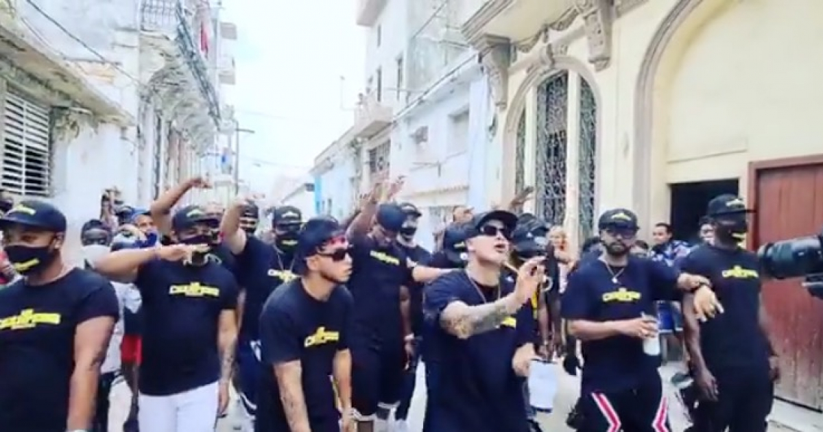 Yomil, El Dany y Chesco grabando videoclip © Instagram / Yomil Hidalgo