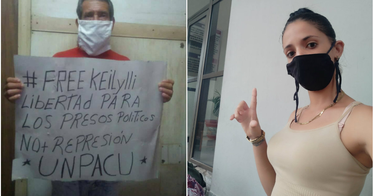 Cartel pidiendo libertad para Keilylli / Keilylli de la Mora Valle © Facebook Zaqueo Báez Guerrero / Facebook Keilylli de la Mora