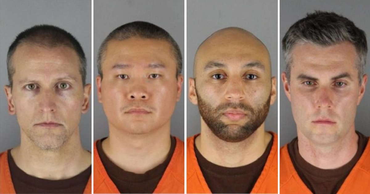 De izquierda a derecha, los exoficiales Derek Chauvin, Tou Thao, J. Alexander Kueng y Thomas Lane. © Oficina del Sheriff del condado de Hennepin.