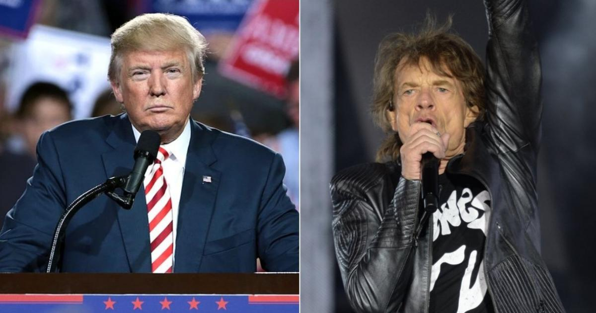 Donald Trump y Mick Jagger © Wikimedia Commons y Mick Jagger/ Twitter
