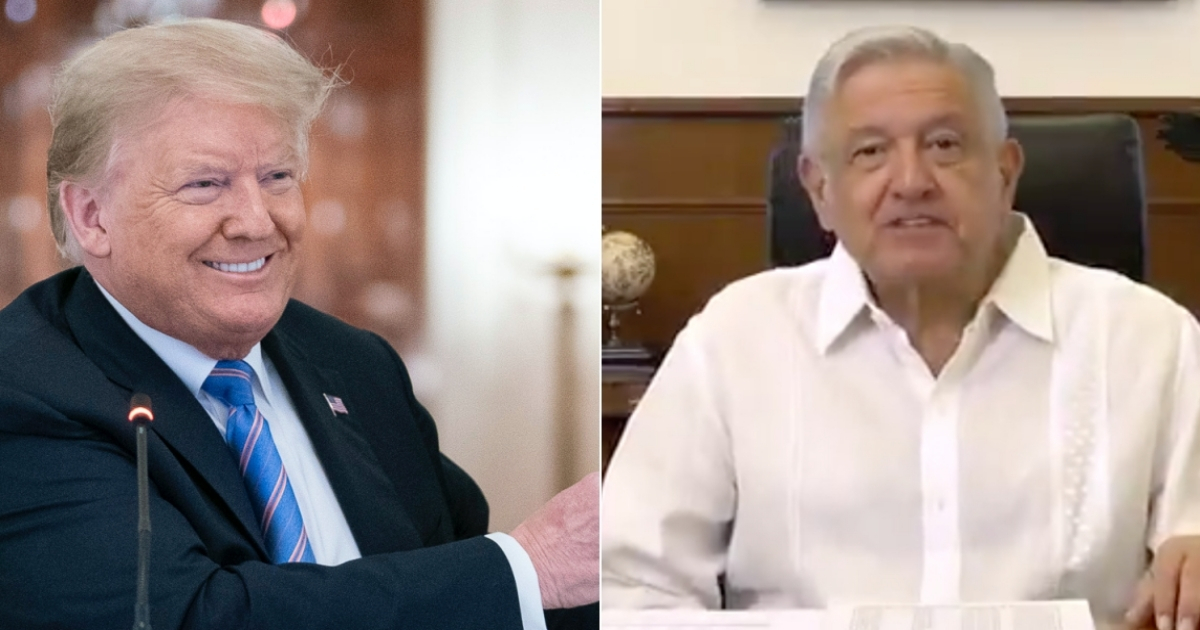 Donald Trump y López Obrador. (imágenes de referencia) © Collage con Flickr / The White House-Shealah Craighead y Twitter de López Obrador