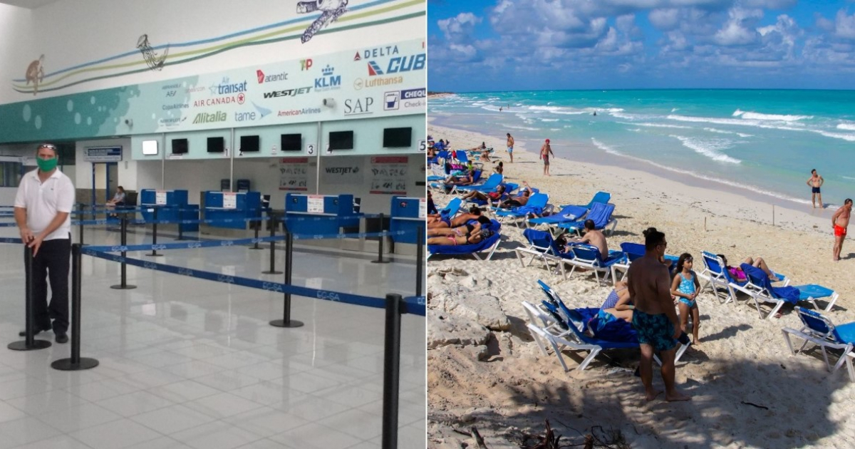 Aeropuerto de Jardines del Rey y playa en Cayo Santa María © Facebook / Jardines del Rey Travel y CiberCuba