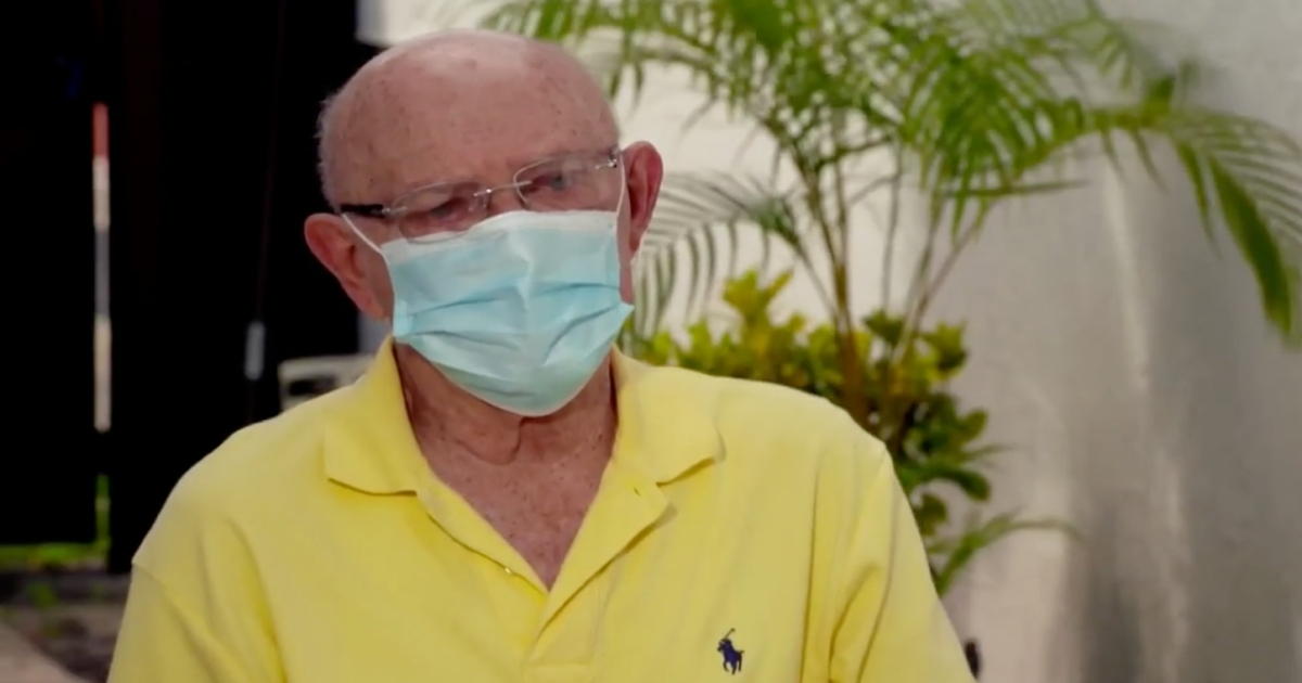 Lorenzo Rodríguez, de 83 años, el anciano cubano en Florida. © Captura de pantalla de Univisión